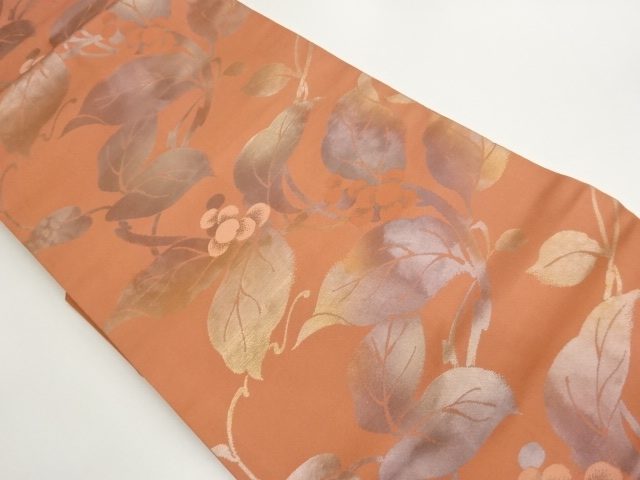JAPANESE NAGOYA OBI / WOVEN LEAVES